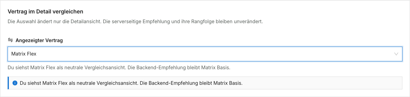 Jährliche Tarifdifferenz auf einen Blick